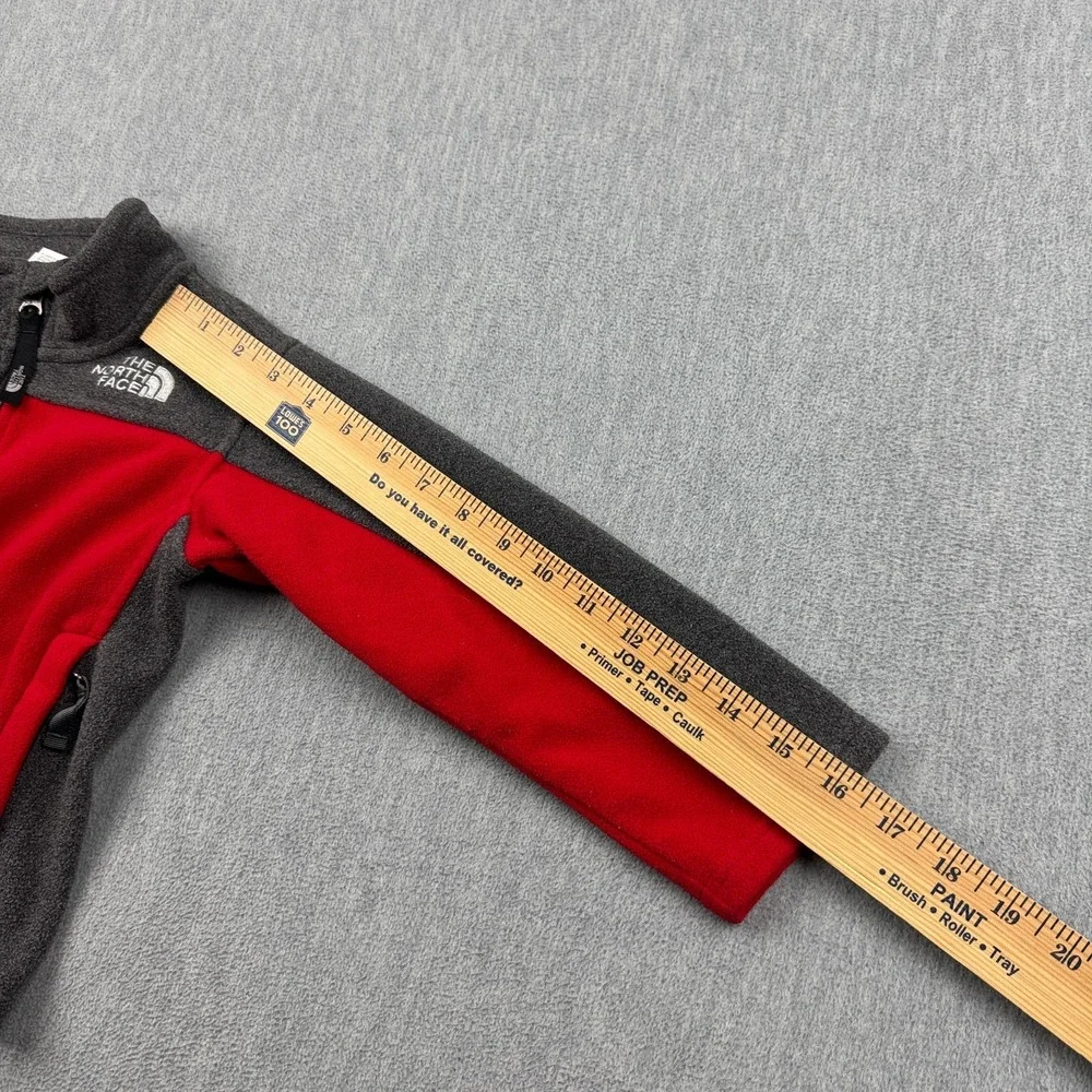 The North Face Jacket Toddler‎ Kids 3T Red Gray Fleece Full Zip Outdoor Gorpcore